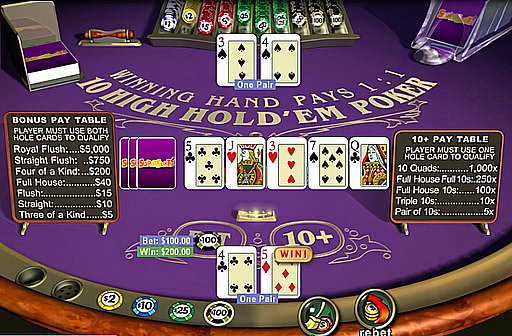 Play 10 High Hold'em Poker
