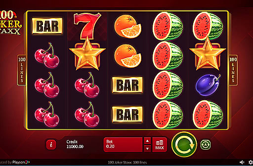 Play 100 Joker Staxx 100 lines