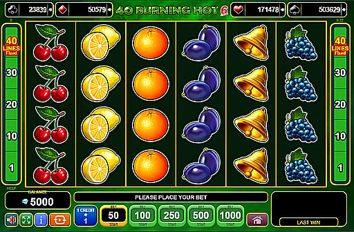Play 40 Burning Hot 6 Reels
