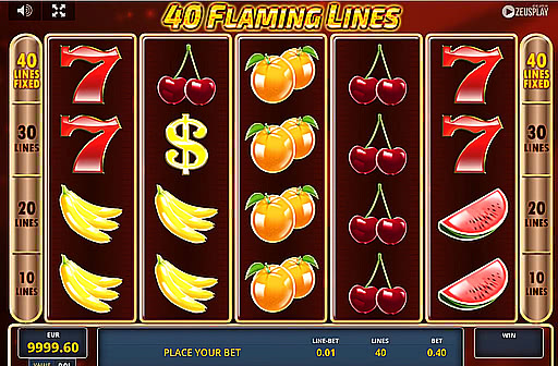 Play 40 Flaming Lines