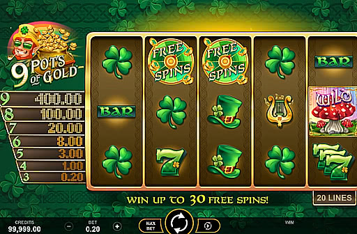 Play 9 Pots of Gold