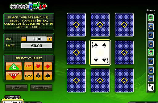 Play Cards Hi Lo