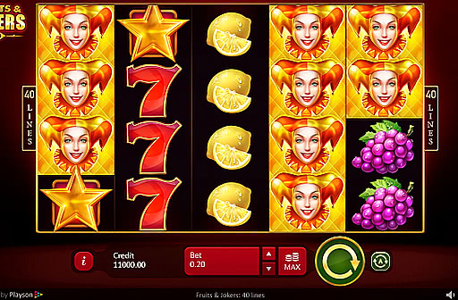Play Fruits & Jokers 40 lines