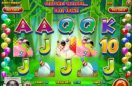 Party Parrot Slot Machine - Play Online Free Slots by Rival
