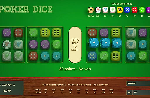 Play Poker Dice