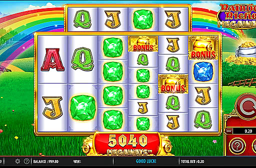 rainbow riches megaways bonus