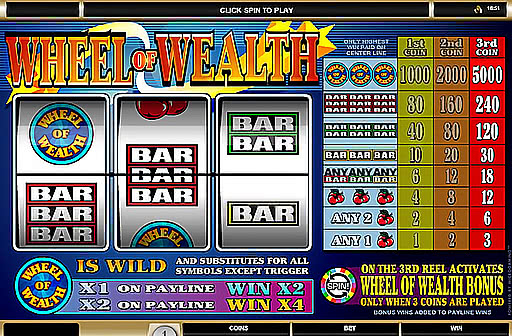 Play Wheel of Wealth 3 Reel